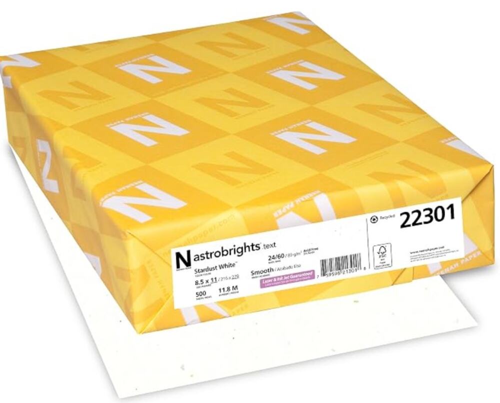 WAU22301 - Astro Astrobrights Colored Paper- Stardust White